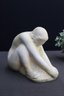 Vintage Figural Female Nude Plaster Sculpture, Signed And Marked