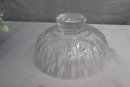 Group Lot Of 3 Cut Glass Crystal Bowls - Flat, Footed, And Pedestal (one Is Val-st-Laurent)