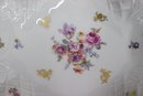 Vintage Reichenbach Gold Trim And Flower Pierced Porcelain Footed Bowl