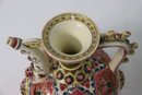 Vintage Zsolnay Hungarian Porcelain And Cloisonne Double Handle Vase