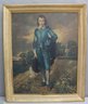 Vintage Framed Reproduction Print Blue Boy After Gainsborough