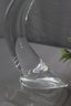 Pair Of Signed Steuben  Glass Swans  . Chip To The Beak Of The Small One As Seen In Photos