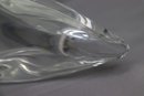 Pair Of Signed Steuben  Glass Swans  . Chip To The Beak Of The Small One As Seen In Photos