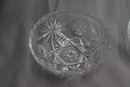 Group Of Four Small Starburst Cut Glass Bowls With Sawtooth Rim