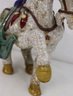 Crackle Glaze Ceramic Chinese Dynasty SanCai Horse In Full Dress  Good Decorative Quality