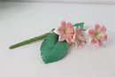 Artificial Stargazer Lily Spray With Leaves And Small Grass  Porcelain