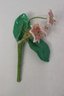 Artificial Stargazer Lily Spray With Leaves And Small Grass  Porcelain