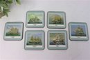 Boxed Set Of 6 Tall Ships Pimpernel Deluxe Coasters