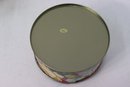 Two (2) Bold Flowery Decorated Tin  Boxes - Round Box And Rectangle Box With Handles