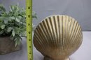 Standing Scallop Shell Ceramic Vase