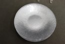 Set Of 10 Patterned And Textured Translucent Glass Disc Plates