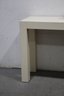White Parsons  Console Table