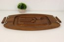 Vintage Gladmark Teak Roast Carving Board With Handles