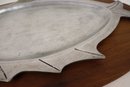 Vintage Gladmark Teak Oval Tray With Metal Fish Shaped Insert Tray