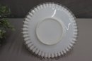 Fenton Large 15' Silver Crest Torte Plate Vintage Glass Wedding Cake