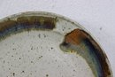 Large MCM  Rustic Speckle Tri-Color Glaze Earthenware Round Platter