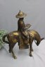 Vintage Cast Alloy Statuette Of The Poet Scholar Riding A Horse