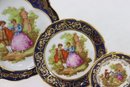 Collection Of 4 Ascending Size Limoges Porcelain Miniature Plates
