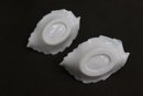 Group Of 8 Porcelain Rose And Petal Candle Holders