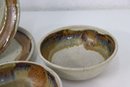 Group Of 4 MCM Pottery Plates And Bowls