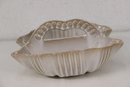 Italian Pottery Two Section Arch Handle Serving Bowl