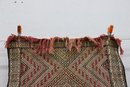 Vintage Hand-woven Ziggurat Kilimwall Hanging