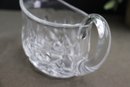 Creamer And Sauce Group Lot: Block Crystal Oblong Pitcher AND Cut Glass Starburst Bottom Pitcher