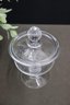 Gallo Design Lead Crystal Standing  Apothecary Jar With Finial