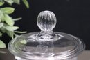 Gallo Design Lead Crystal Standing  Apothecary Jar With Finial