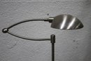 Brushed Stainless Adjustable C-Hinged Floor Lamp