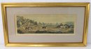 Framed Vintage Color Repro Of Plate 4 Fox Hunting Engraving By Sutherland