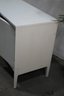 Vintage White Painted Wood Two Door Cabinet