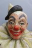 Vintage Paper Mache Daisy Ruffle Empathy Clown Figural Bust, Signed E. Swift