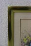 Framed Girl With Flowers Color Lithograph Arthur Sarnoff (signed Saron)