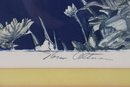 Limited Edition Color Lithograph Blue Flower Girl #15/200, Signed And Framed
