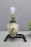 Chinoiserie Ginger Jar And Wood Scroll Base Table Lamp