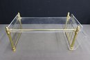 Brass And Lucite Breakfast In Bed Tray With Newspaper Saddle