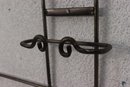 Two Scrolled Wrought Iron Wall Hanging
