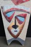 Neo-Primitive Painting On Sculpted Wood Base