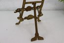 Vintage Ornate Filigree Gold-painted Metal Table Easel/stand