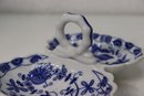 Group Lot Of Blue And White Tableware, Mostly Vienna Woods Fine China