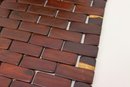 Two Hinged Wooden Tile Folding Placemats