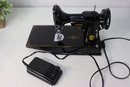 Vintage Singer Sewing Machine 3-110 With Case, Accessory Drawer, And Foot Controller