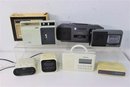 Group Lot Of Vintage Radios, Cassette Player, And Clock Radios