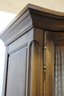 Walnut Armoire/Bar Cabinet With Pleated Cloth & Chicken Wire Double Doors (similar To Auffray & Co.)