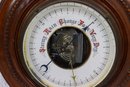 Vintage Victorian-style Carved Walnut Aneroid Barometer (missing Thermometer And Trim Ornament)