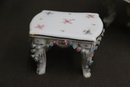 Hand-Painted Porcelain Grand Piano And Bench Set Trinket Box