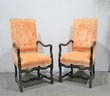 Pair Of Spanish Peach Upholstery Chairs