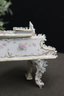 Hand-Painted Porcelain Grand Piano And Bench Set Trinket Box