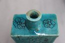Vintage Persian Pottery Rare Geometric Shape Turquoise Decorative Bottle/Vase